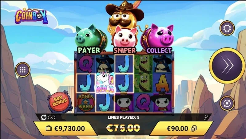 Coinboy - main screen with reels